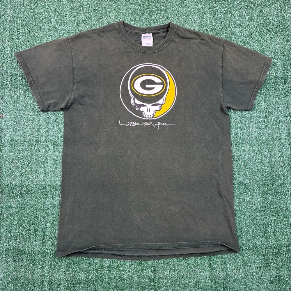 Vintage Green Bay Packers Grateful Dead Graphic T-shirt